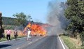 Пожар затвори главния път Разград - Русе