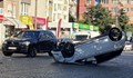 Кола се обърна по таван на столичния булевард „Гоце Делчев“