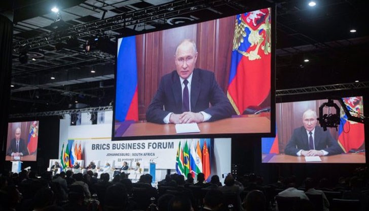 Президентът на Русия произнесе предварително записана реч пред 15-та среща на БРИКС