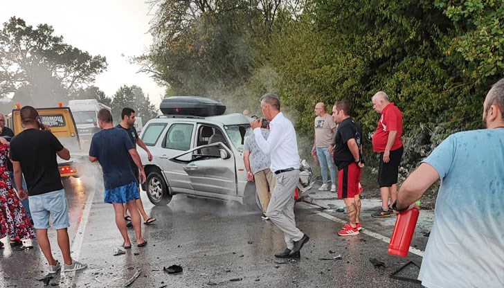 Инцидентът затвори пътя в района на Микре Инцидентът затвори пътя в района на Микре