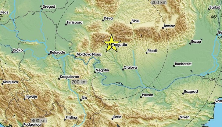 Трусът е регистриран 39 минути след полунощ