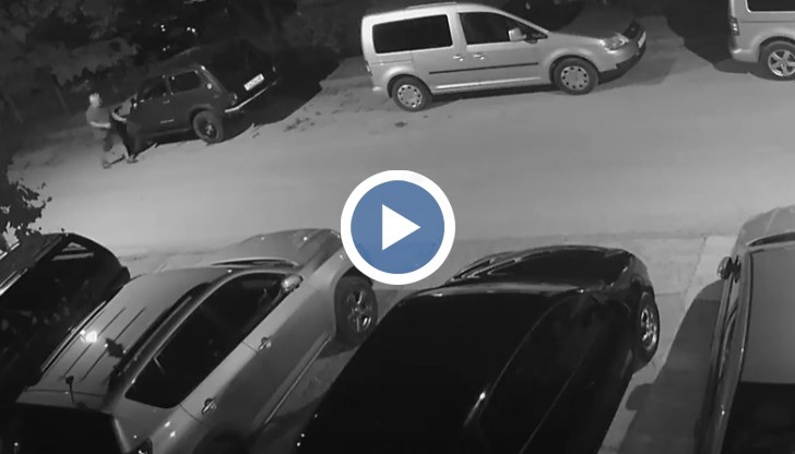 Охранителна камера е заснела вандалската проява в Силистра