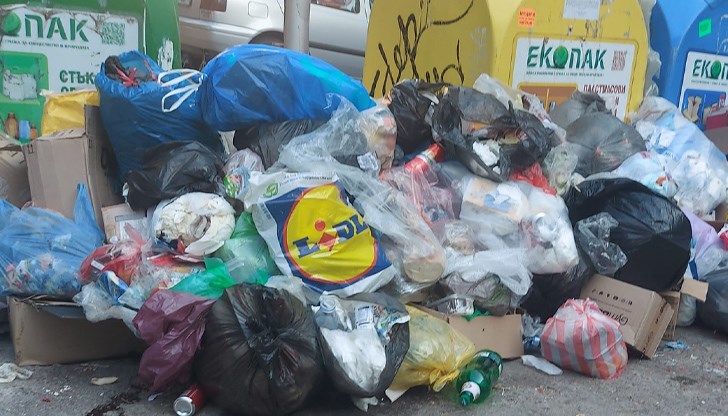 Русенка публикува снимки на камари боклуци около съдове за разделно сметосъбиране на улица "Видин" 55