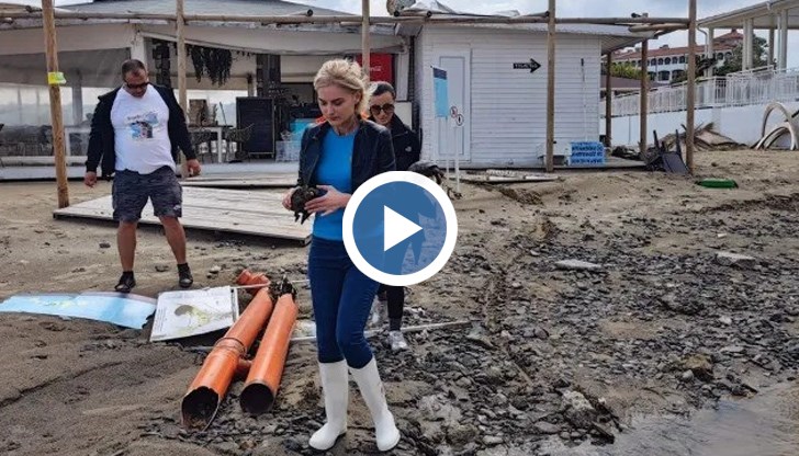 Костенурките са добре, оставихме ги на сушата, близо до реката, за да не бъдат стъпкани, написа Зарица Динкова