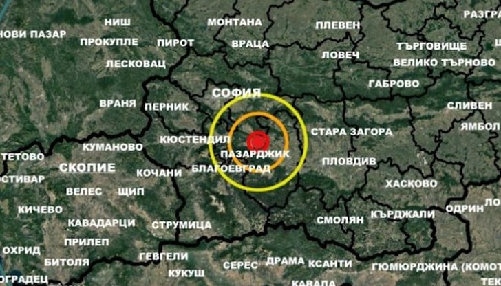 Земният трус е с магнитуд от 3 по скалата на Рихтер