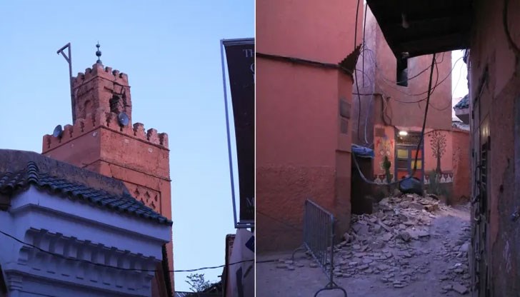 Има пропуквания и щети върху дворци и исторически сгради в медината Има пропуквания и щети върху дворци и исторически сгради в медината