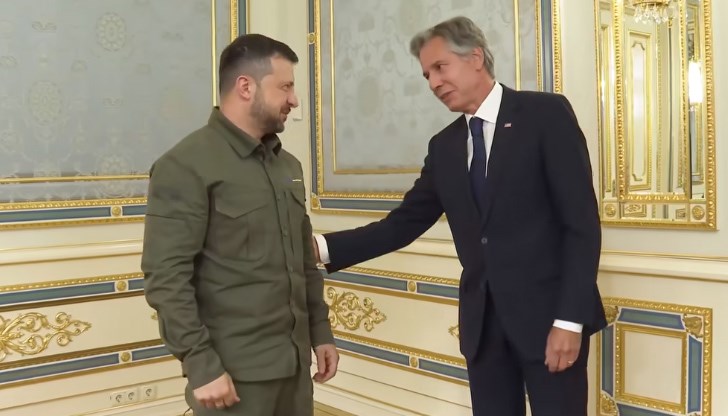 Антъни Блинкен изненадващо пристигна в Киев Антъни Блинкен изненадващо пристигна в Киев