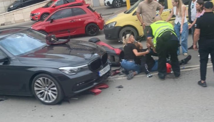 Мотористът е пострадал Мотористът е пострадал