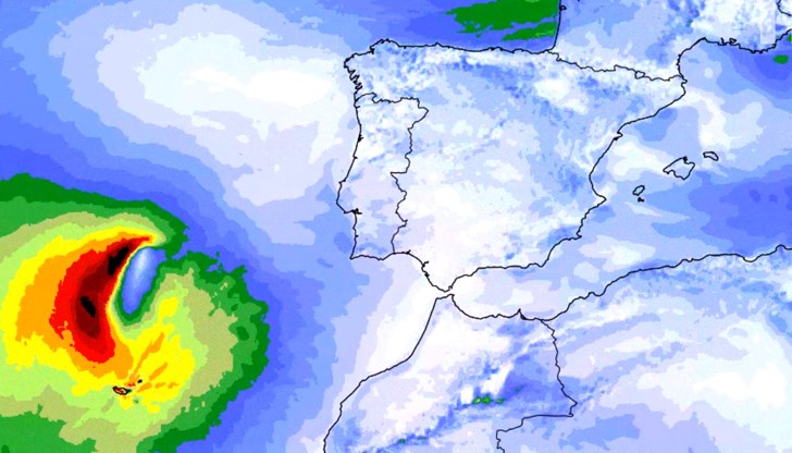 Мощен циклон, разположен източно от Азорските острови, се насочва към Пиренейският полуостров