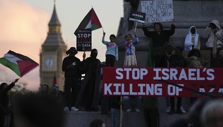 Бдения против антисемитизима и про-палестински протести се проведоха в няколко европейски града
