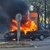 Мерцедес избухна в пламъци на булевард в София