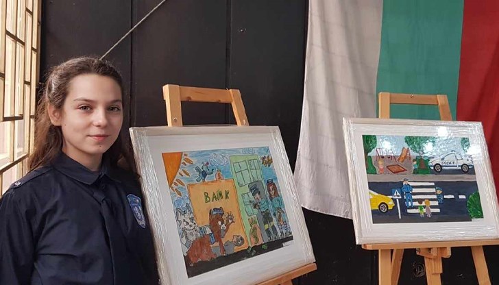 Мария Тодорова спечели трето място в конкурса за детска рисунка на тема „Аз и Детското полицейско управление“