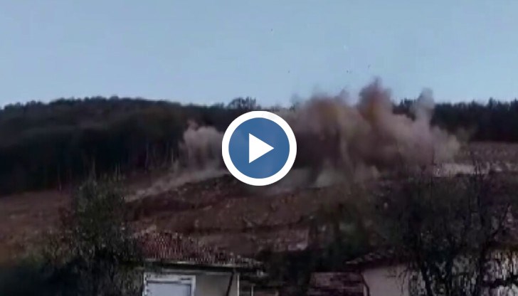 Взривните дейности са извършени за разчистване на терен от международния път Е-79