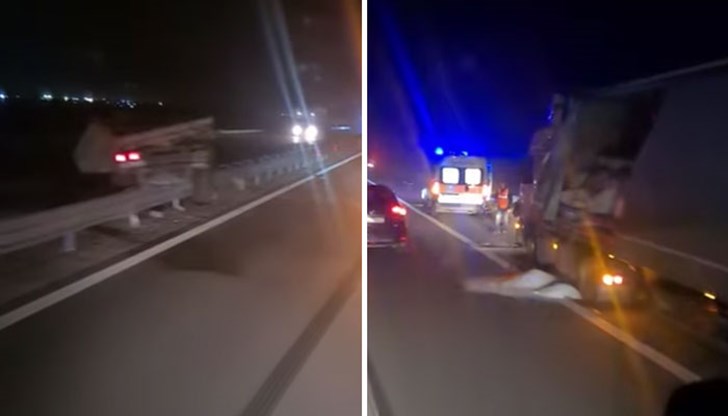 Ударили са се три камиона, бус и линейка Ударили са се три камиона, бус и линейка