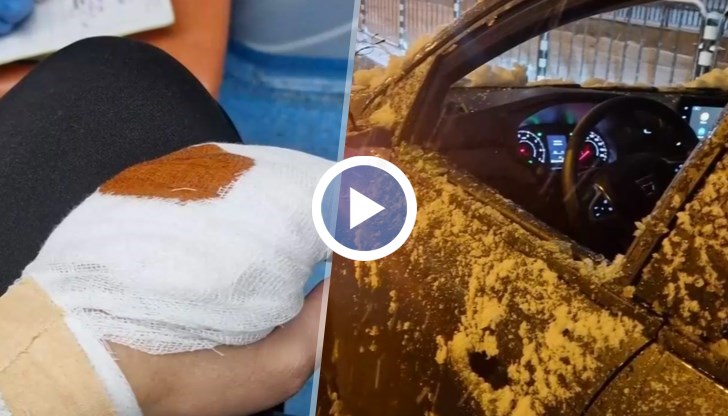 Нападателят разбива прозорец на колата ѝ, стъклата са нарязали лицето и ръцете на потърпевшата