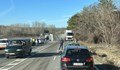 Преобърнат камион запречва движението на пътя Русе - Разград