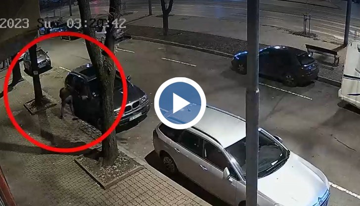 Камери са заснели мъжа, докато реже гуми на автомобили в центъра на столицата