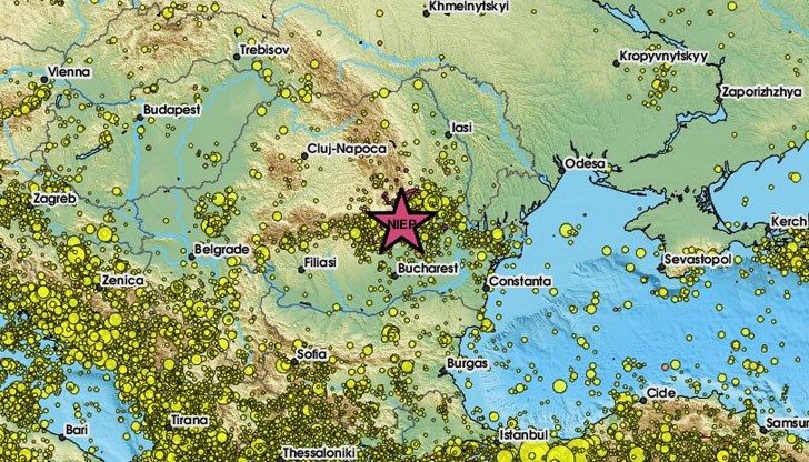 Трусът е усетен в 04:16 часа Трусът е усетен в 04:16 часа