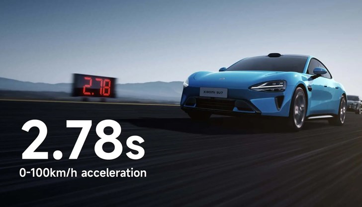 Електромобилът на Xiaomi ускорява от 0 до 100 км/ч за 2.78 секунди и има до 800 км пробег