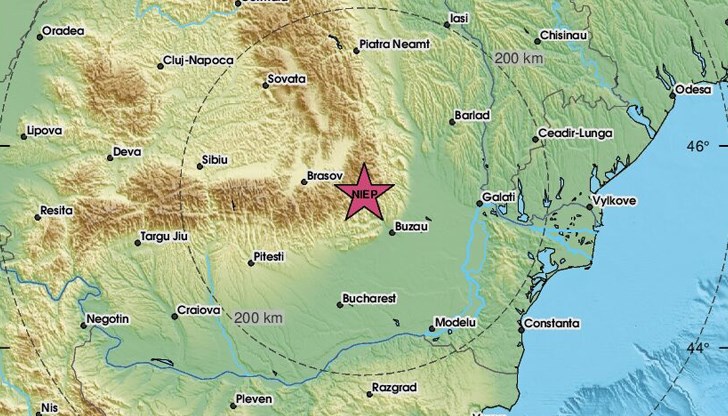 Трусът е регистриран в 06:15 часа Трусът е регистриран в 06:15 часа