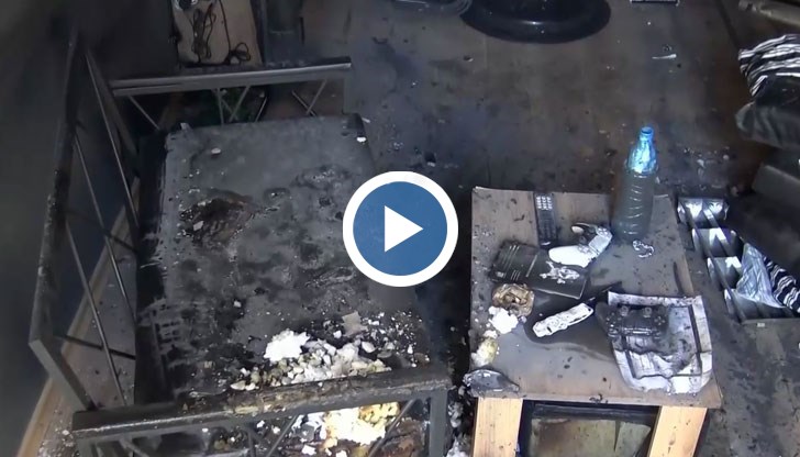 Подпалвачът е заснет от охранителна камера