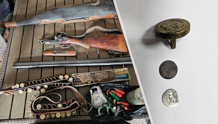 При извършените им обиски от тях са иззети 14 монети, с белези на културно-историческо наследство, намерени са и два металдетектора