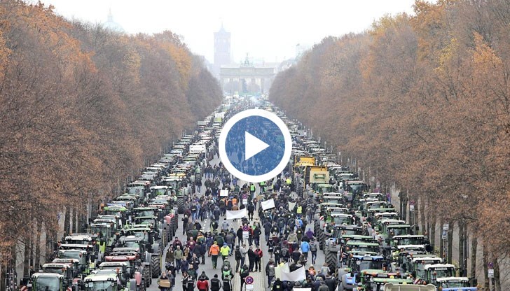 10 000 земеделци протестират срещу плановете на правителството да съкрати субсидиите за дизеловото гориво