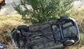Млад шофьор се преобърна с колата си в нива на пътя Русе - Варна