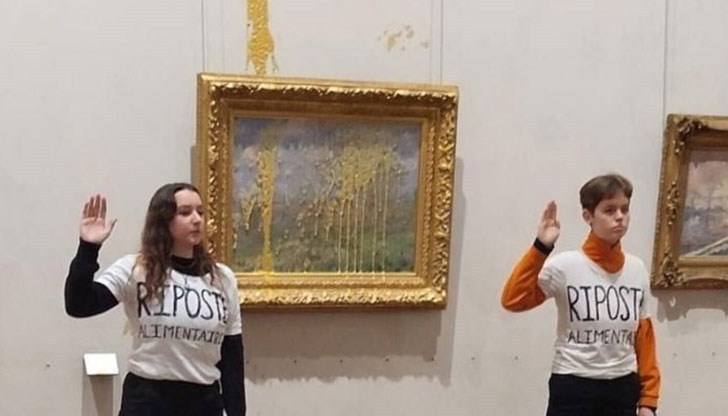 Атаката бе по творбата "Пролет" на Моне в Музея на изящните изкуства в Лион