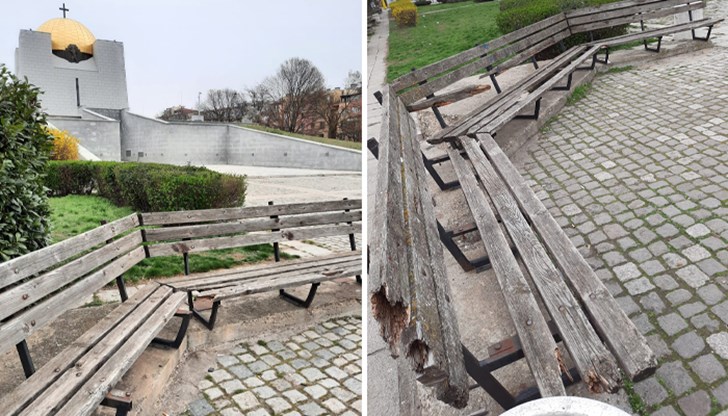 В парка са подменени много пейки, но тези са останали незабелязани от градската управа