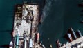 Най-старият кораб в руския флот гори на пристанището в Севастопол