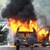 Лек автомобил изгоря при верижна катастрофа в Стара Загора