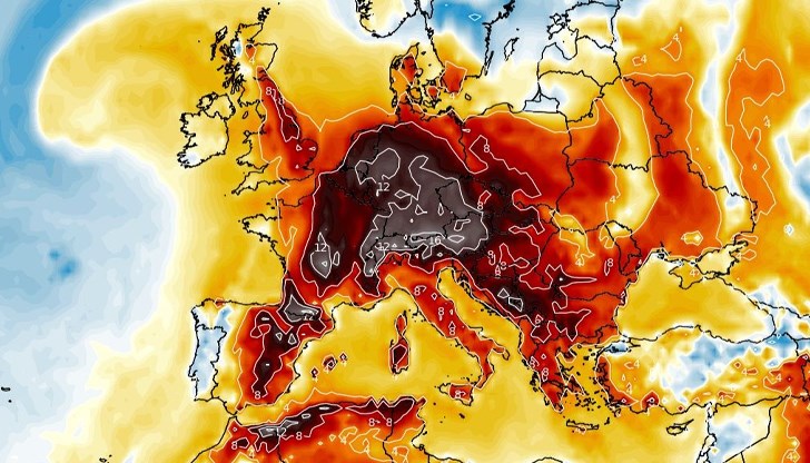 Необичайна за април гореща въздушна маса с летни температури ще обхване почти целя континент