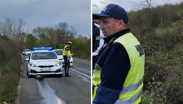Полицаите Стоян Петров и Стефан Сирков са помогнали на мъж при пътен инцидент