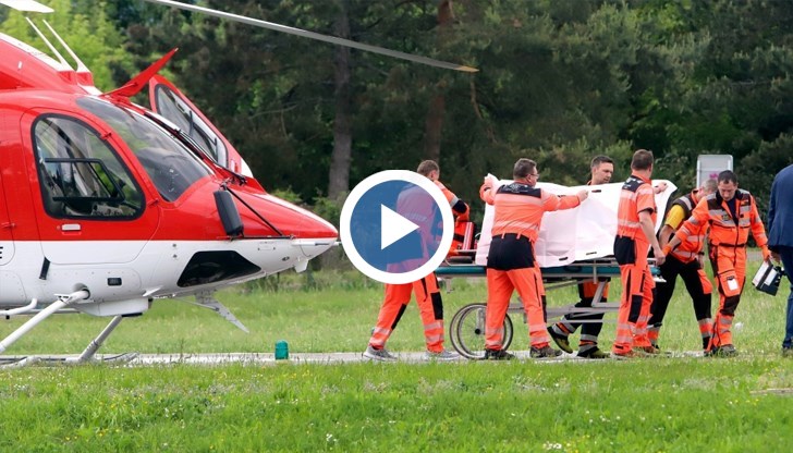 Откаран е с хеликоптер до университетската болница „Рузвелт“