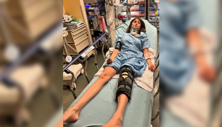 Актрисата е пострадала сериозно при инцидент с мотоциклет