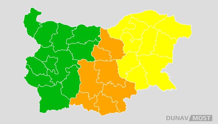 Очакват се гръмотевични бури и валежи в източната част на страната
