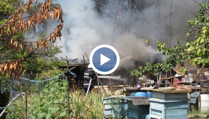 Голям пожар лумна в "Касева чешма" край Русе