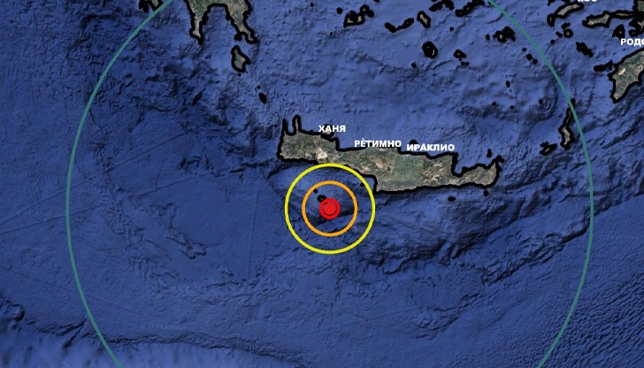 Трусът е с магнитуд 5.2 по Рихтер Трусът е с магнитуд 5.2 по Рихтер