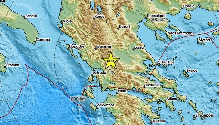 Земетресението е регистрирано в 3:25 часа тази нощ Земетресението е регистрирано в 3:25 часа тази нощ