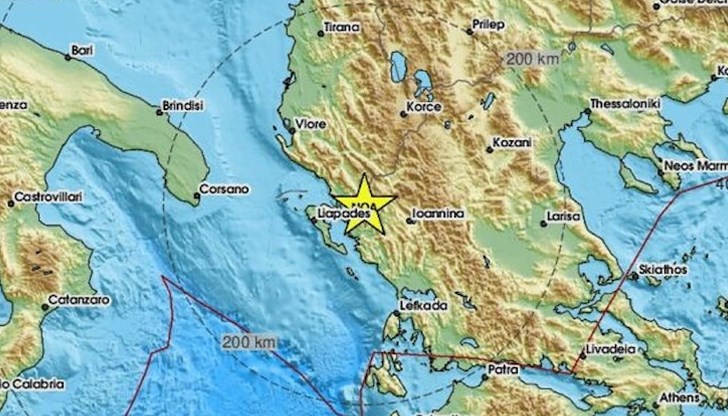 Трусът е регистриран в 06:14 часа местно време Трусът е регистриран в 06:14 часа местно време