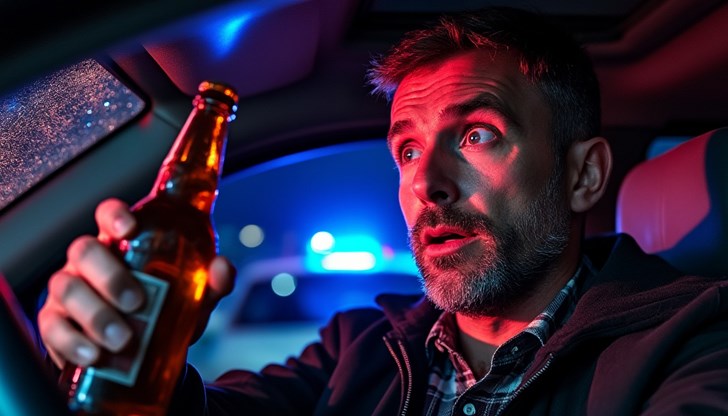 Русенецът седнал зад волана с 0,88 промила алкохол Русенецът седнал зад волана с 0,88 промила алкохол