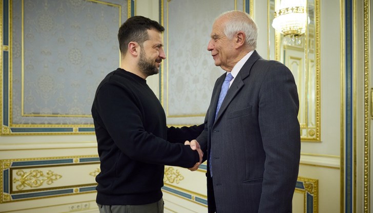 Ръководителят на европейската дипломация по време на посещението му в Киев Ръководителят на европейската дипломация по време на посещението му в Киев