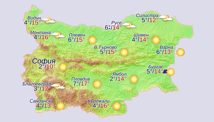 Силен западен вятър ще духа в Северна България Силен западен вятър ще духа в Северна България
