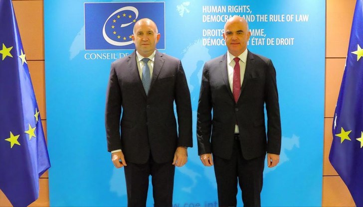 Държавният глава проведе серия от срещи в Страсбург с ръководството на Съвета на Европа