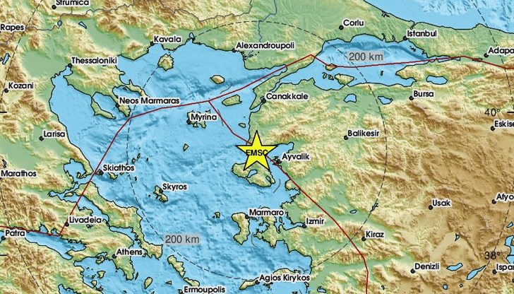 Трусът е усетен и в Истанбул, Измир и Маниса