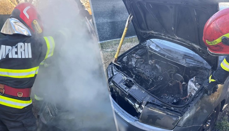 Собственикът забелязал дим под капака преди да потегли Собственикът забелязал дим под капака преди да потегли