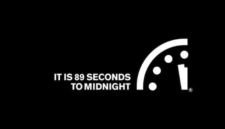 Часовникът на Страшния съд отброява последните 89 секунди Часовникът на Страшния съд отброява последните 89 секунди