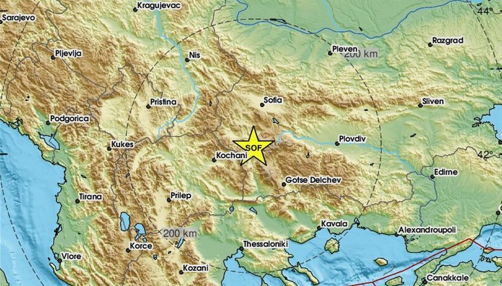 Трусът е регистриран в 05:28 часа тази сутрин