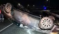 Автомобил се обърна по таван в Шумен
